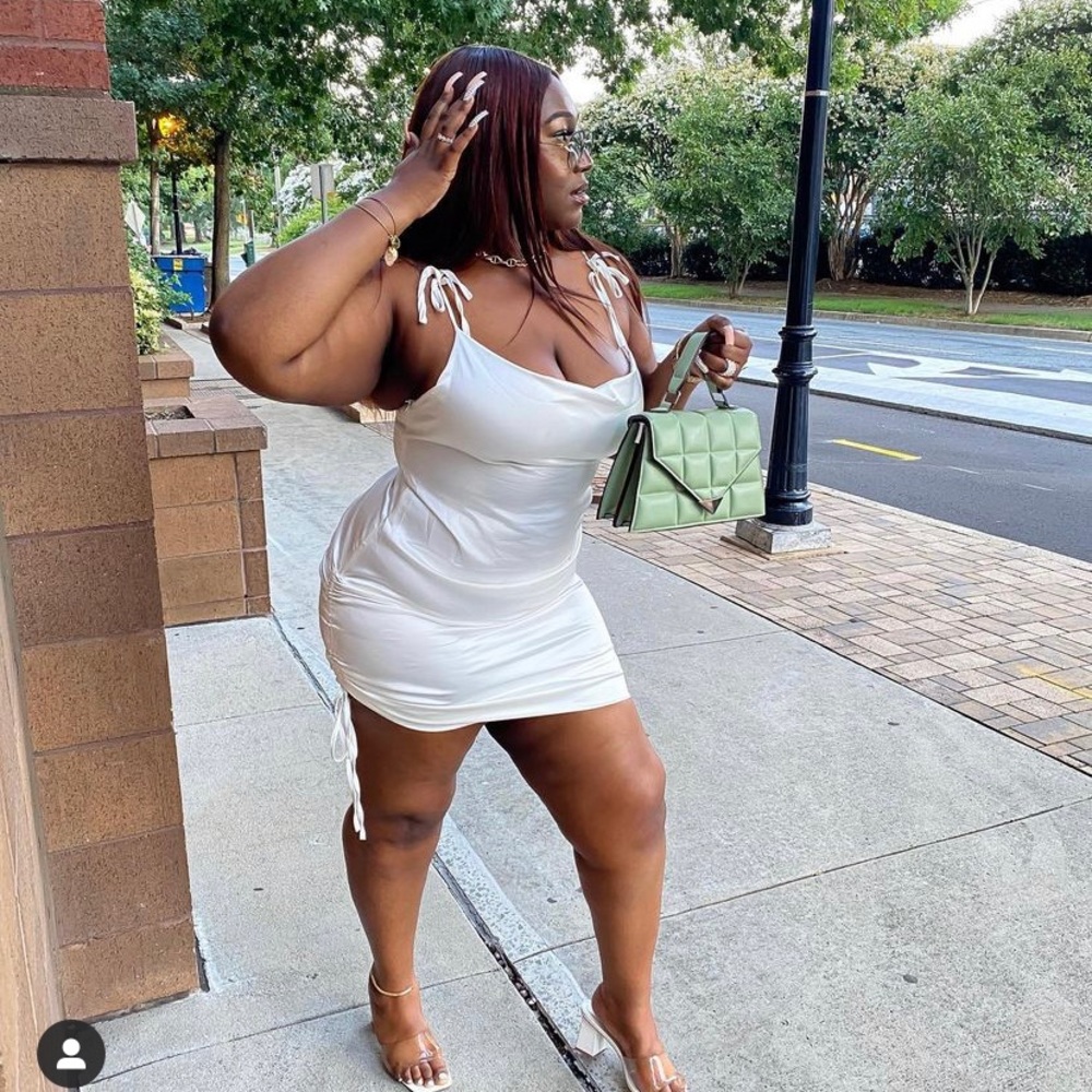 Silk White Spaghetti strap dress